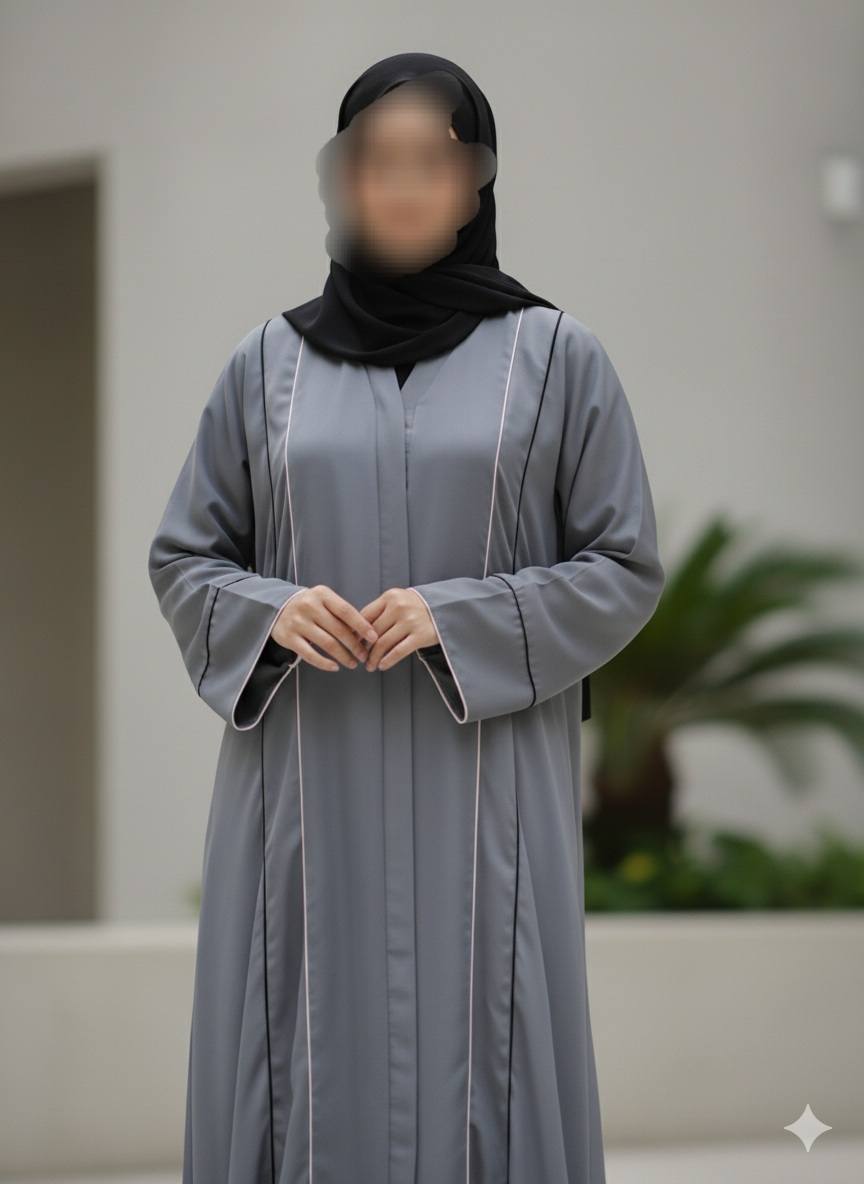 Gray Casual Abayah